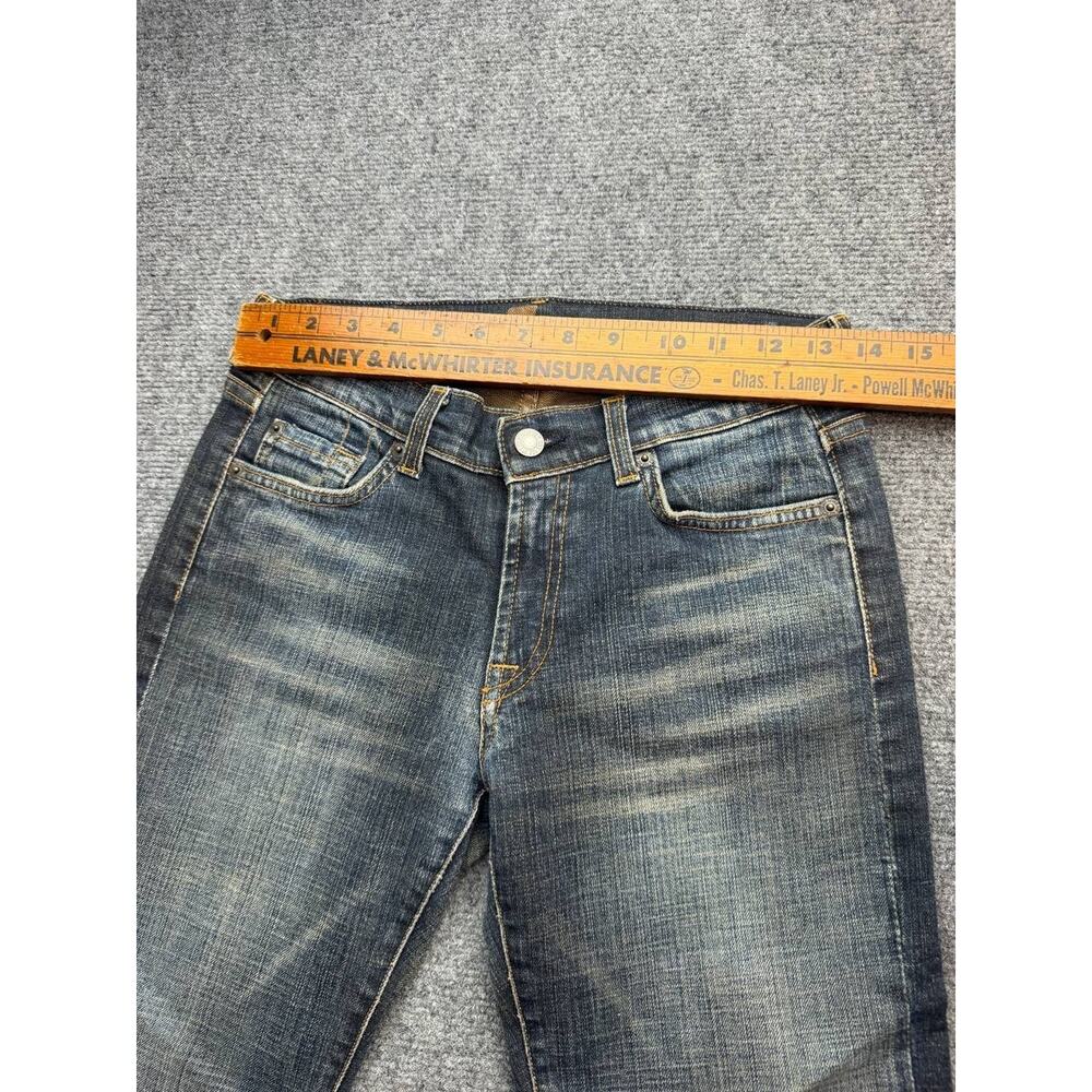 Vintage Y2K 7 For All Mankind Jeans Womens 28 Low Rise Bootcut Gray Black USA - Picture 6 of 15